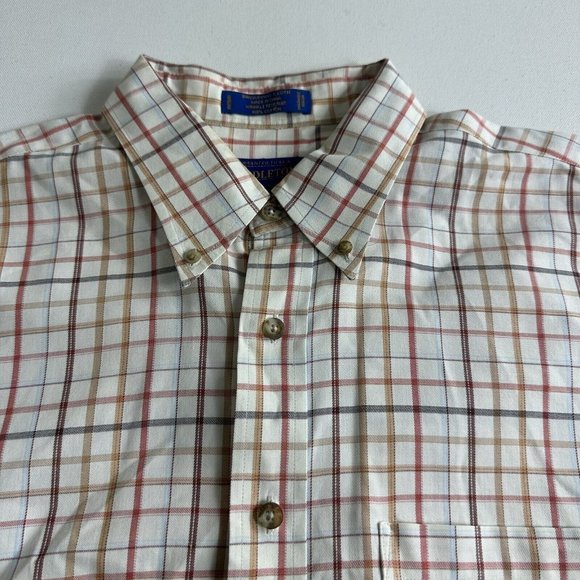 Pendleton Broadway Cloth Mini Plaid Cotton Button Down Shirt Mens Size‎ Large - Picture 5 of 9